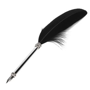 Feather Stylo, en acier inoxydable Pen plume noir Dip Pen plume d'écriture de stylo plume Dip stylo de fontaine, pour bureau pour les affaires