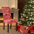 thumbnail image 2 of Christmas Stretch Chair Cover Washable Removable Dining Chair Cover Stretchy Polyester Festive Home Decoration for Kitchen Hotel, 2 of 6