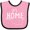 Pink and Black, variant on Inktastic It's Home- State of Oklahoma outline Boys or Girls Baby Bib