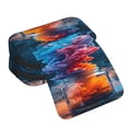 thumbnail image 4 of Disketp Modern Art Red And Blue Colors Estuche de Lápices de Doble Capa con Tapa Abatible y Cremallera, Organizador Escolar para Adolescentes y Adultos, 4 of 7
