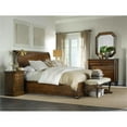 thumbnail image 2 of Bowery Hill King Sleigh Bed with Low Footboard in Brown Wood, 2 of 2