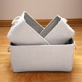thumbnail image 2 of Zootealy Home Fabric Storage Bins Folding Organizer with Cotton Rope Handle Collapsible Cube Cotton Linen Basket Container Box Large, 2 of 8