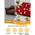 thumbnail image 5 of Valentine's Day Couch Cover Sofa Covers 3 Cushion Sectional Couch, Valentines Red Love Heats Romantic Washable Sofa Covers Slipcover Sectional Sofa Cover, Furniture Protector 71"x150", 5 of 9