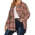 thumbnail image 2 of Fantaslook Plus Size Button Down Shirts for Women Long Sleeve Plaid Flannel Shirt Casual Boyfriend Tops, 2 of 7