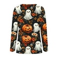 thumbnail image 4 of Halloween Shirts for Women Long Sleeve T-Shirts Funny Graphic Print Casual Loose Comfy Crewneck Tunic Tops Women Fall Outfit, 4 of 4