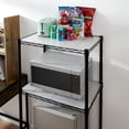 thumbnail image 3 of DormCo Mini 2 Shelf Metal Black Kitchen Storage Cart, 16 lb, 3 of 9