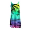 thumbnail image 5 of yievot Summer Dresses for Women Beach Cover Up Floral Tshirt Sundress Sleeveless Casual Loose Tank Dress, 5 of 6