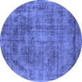thumbnail image 1 of Ahgly Company Machine Washable Indoor Round Oriental Blue Industrial Area Rugs, 7' Round, 1 of 4
