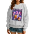 thumbnail image 1 of Pop cazadora para niña Printed Anime Print Long-Sleeved Sweatshirt （Light Gray）, 1 of 4