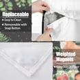 thumbnail image 6 of Mizhona Mushroom Plants No Hooks Shower Curtains with Snap in Liner Green Leaves Butterfly in Black Hookless Fabric Bathroom Curtain,71"× 71", 6 of 7