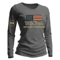 thumbnail image 2 of Womens Long Sleeve Tops 250 Anniversary USA Flag Printed Crew Neck Crew Neck Tops Slim Fit T-Shirt Trendy Independence Day Clothes, 2 of 3