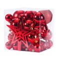 thumbnail image 1 of Red Unbreakable Christmas Ball Ornaments Christmas Tree Gift Set (45 pieces), 1 of 5