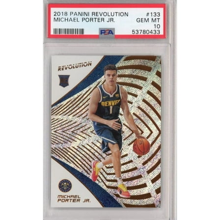 Graded 2018-19 Panini Revolution Michael Porter Jr. #133 Rookie RC Basketball Card PSA 10 Gem Mint