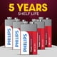 thumbnail image 2 of Batería PHILIPS Power Alkaline de 9 V, paquete de 12, hasta 5 años, 2 of 6