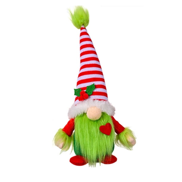 Toystoory Muñeco sin rostro de Navidad, fiesta, ventana, estante, chimenea, sofá, decoración, oficina, Hotel, adorno, regalos de cumpleaños, niños Kits de decoración para fiestas Verde Toystoory HA069291-01