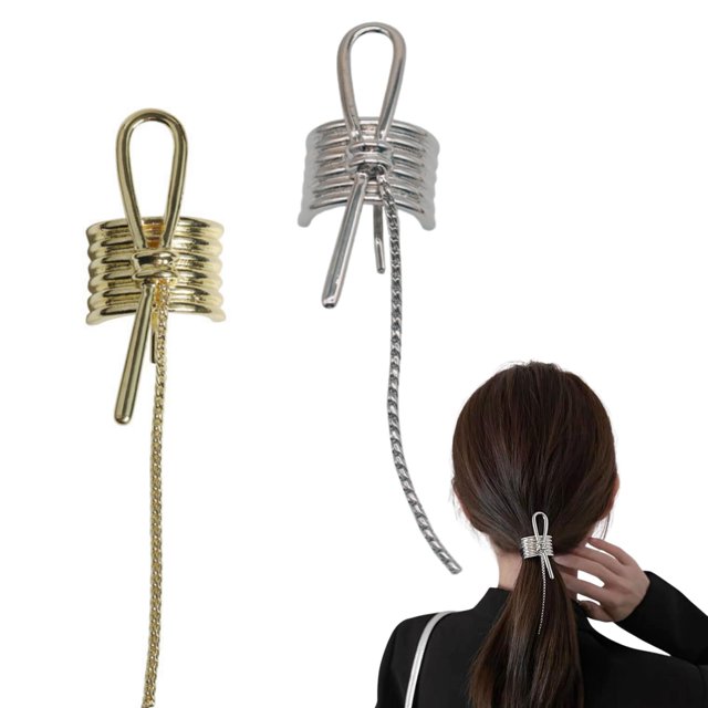 Clip Decorativo de Metal XINYU 2 Hebillas de Cola de Caballo Doradas Estilo 2