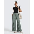 thumbnail image 3 of CRZ YOGA Lightweight Wide Leg Casual Pants for Women 30" Flowy Travel Work Loose Fit Summer, 3 of 4