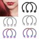 thumbnail image 3 of 10 piercings circulares de acero quirúrgico con forma de herradura y forma de cono estilo punk para el tabique nasal, la ceja y la oreja, joyería corporal de 6 mm, 3 of 5