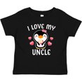 thumbnail image 3 of Inktastic I Love My Uncle with Cute Penguin and Hearts Girls Baby T-Shirt, 3 of 5