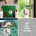thumbnail image 5 of 3drose, Dog Walker, Picture of a Man Walking a Dog on a White Background, 3 inch Snowflake Porcelain Ornament, 5 of 7