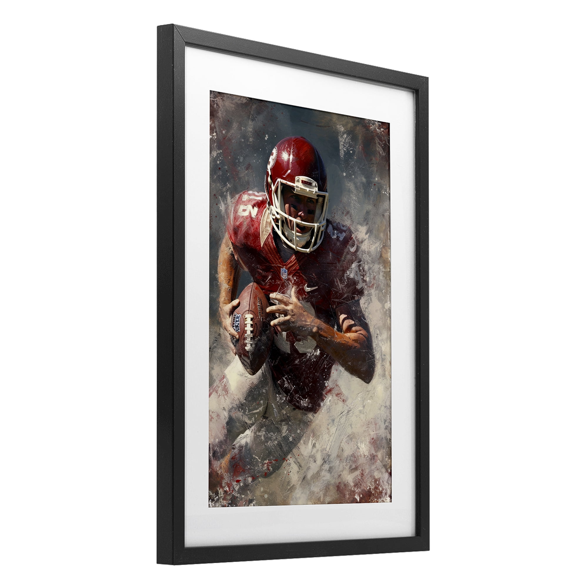 Stupell Industries Eye On The End Zone Black Framed Print Under Glass, design by Ray Powers