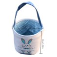 thumbnail image 3 of Easter Basket Holiday Rabbit Bunny Printed Canvas Gift Carry Candy Bag, 3 of 3