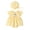 Yellow Dress+Hat, variant on HWJAD Butterfly Lace One-Piece Romper Dress and Headband Set for Newborn Baby Girls Infant Tulle Bodysuit Dresses Summer Outfits