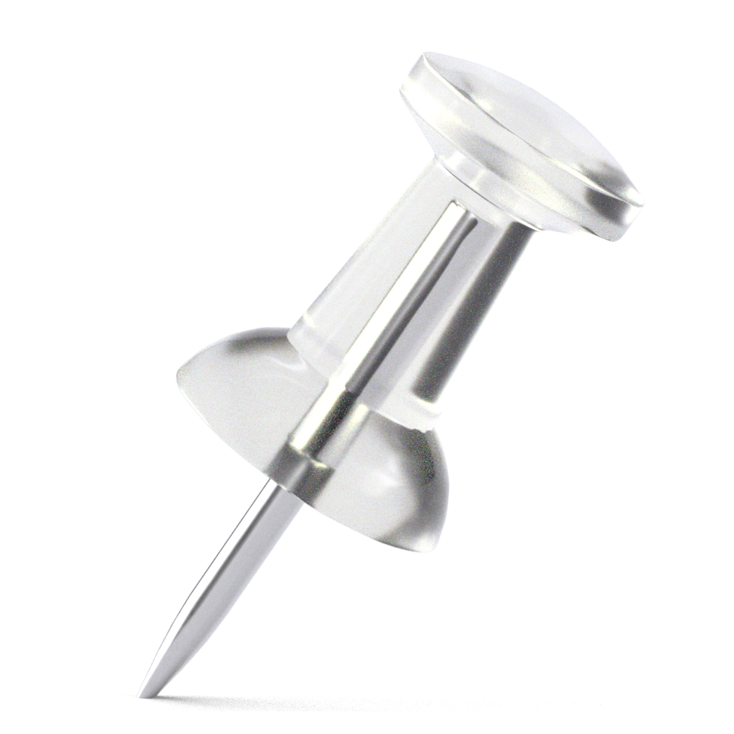 Ook Push Pins, Steel and Plastic, Clear, Interior Multi-Material, 60 pack