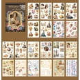 thumbnail image 2 of A5 Vintage Scrapbook Sticker Book White Cover 20 Unique Junk Journal Stickers Paper Sheets for Bujo DIY Crafts, 2 of 7