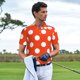 thumbnail image 3 of Balery Orange And White Polka Dot1 Camisa Polo de Hombre con Estampado, de Manga Corta y Tejido Medio, Camisa Tipo Golf Polo-Medium, 3 of 6