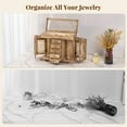 thumbnail image 3 of Sfugno Jewelry Box for Women Girls, Wooden Jewelry Organizer Box with Mirror, 5 Layer Jewelry Storage Case,Rustic Brown, 3 of 9