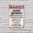 thumbnail image 4 of Wanted Good Woman Clean Fish Have Boat 12 Inch x 18 Inch Metal Sign Novelty Aluminum Durable Weatherproof UV Protected Perfect for Boats Garages Fun Gag Gift for Fishermen Crafted in, 4 of 5