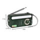 thumbnail image 4 of Radio meteorológica, radio de emergencia con manivela y cargador solar, radio portátil de onda corta AM FM a batería con linterna LED y cargador USB. Radio de manivela con alerta., 4 of 7