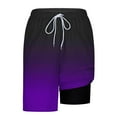 thumbnail image 6 of cfhntfmh Mens 2 in 1 Running Shorts Gradient Color Athletic Shorts with Liner Workout Shorts with Pockets for Men, 6 of 6