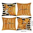 thumbnail image 2 of SWSUSN Set Of 4 For Fall Decor Stripes Pumpkin And Maple Leaves Gnones Outdoor Fall Pillows Decorative Throw Pillows Farmhouse Thanksgiving Decorations Textile Product, 2 of 4