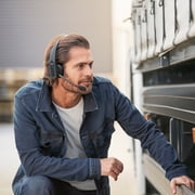 BlueParrott B350-XT Wireless Bluetooth Mono Headset with 96% Noise Cancellation Microphone & Lightweight Headband, Black