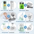 thumbnail image 2 of Cshidworld Nasal Aspirator for Baby, Electric Nose Aspirator for Toddlers, Waterproof Baby Nose Sucker with 3 Silicone Tips, 3 Adjustable Suction Level, Music and Light Soothing Function,Green, 2 of 8