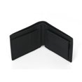 thumbnail image 3 of Cartera triple nublada negra para hombre Cartera antirrobo de piel de vaca con cepillo RFID JM, 3 of 5