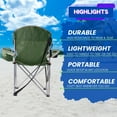thumbnail image 6 of CozyBox 4 Pack Premium Portable Folding Chairs with Can Cooler and Storage Pocket -[Olive Green 4 Pack], 6 of 7