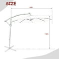 thumbnail image 2 of Costway 90" Burgundy Cantilever Patio Umbrellas, Solar LED, 2 of 11