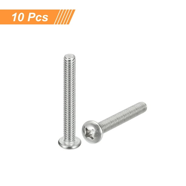 Unique Bargains Vis de Machine à Tête de Poêle 1/4-20x2', Acier Inoxydable 18-8 Vis, Lot de 10 Unique Bargains Vis de Machine à Tête de Poêle 1/4-20x2', Acier Inoxydable 18-8 Vis, Lot de 10