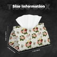 thumbnail image 6 of Goofa Vintage Bike Flower Butterfly Pattern Triangle Square Tissue Box Cover, Modern PVC Leathe Facial Paper Holder,Decorative Holder/Organizer for Bathroom Vanity Countertop, 6 of 9