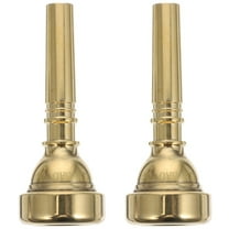 2 Pcs Bugle Mouthpiece Clarinet Portable Trumpet Part Instruments Golden