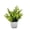 C, variant on Small Artificial Planter, Housed In A White Decorative Plastic Pot, Suitable for Indoor And Outdoor Use Dimensions: 7 X 16 Cm