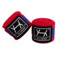thumbnail image 2 of Envolturas de boxeo transpirables de 196 "con cierre, bandas protectoras de nudillos de mano de entrenamiento de MMA Muay Thai Kickboxing con bucle de - Rojo azul Soledad Guantes interiores de boxeo, 2 of 10