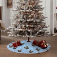 thumbnail image 5 of Daiia french Bulldog Face Drawing Merry Christmas Tree Skirt , Xmas Large Lace-up Tree Skirt, Santa Snowflakes Rustic Home Decorations New Year Party Farmhouse Decor-36", 5 of 7