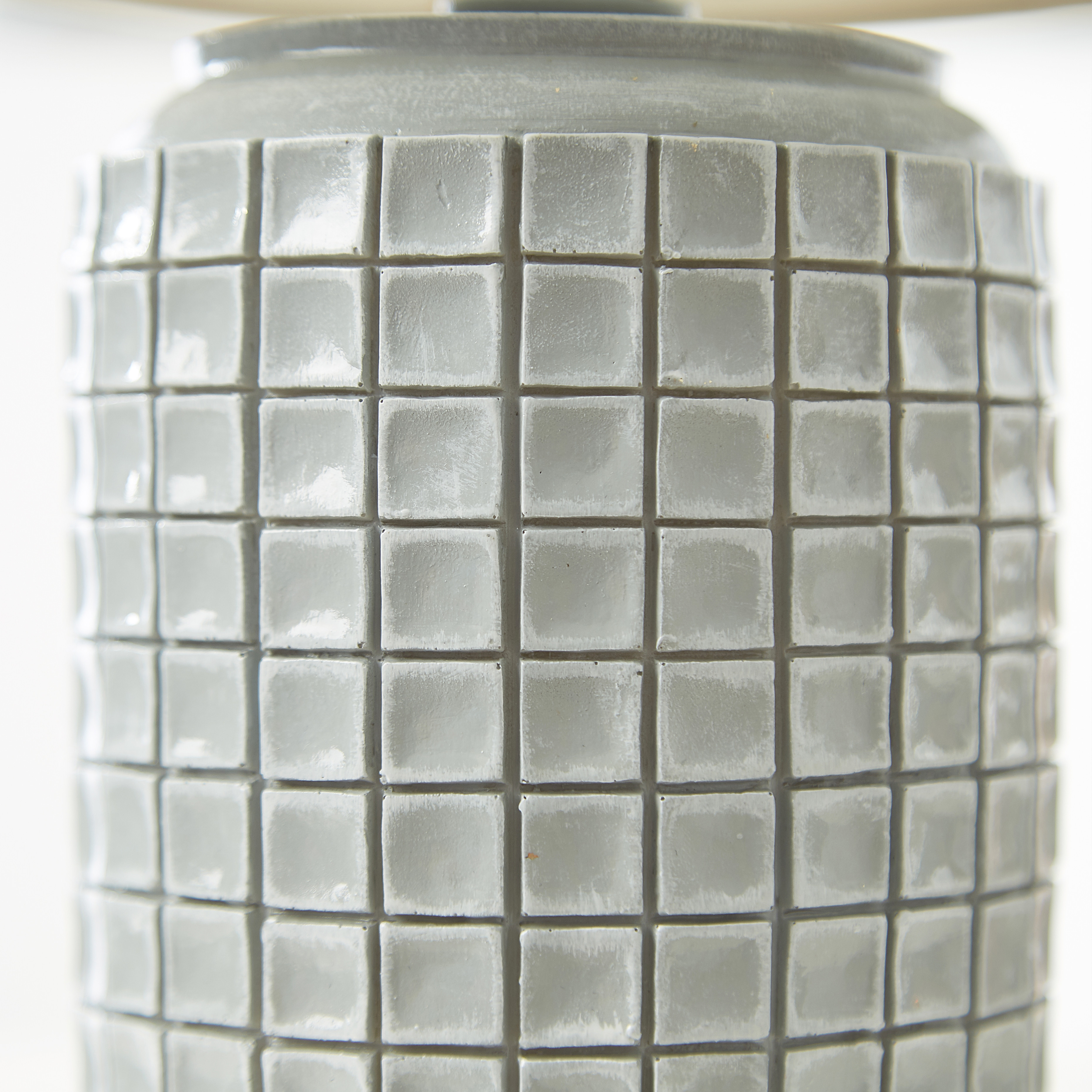 Mosaic Ceramic Table Lamp, White