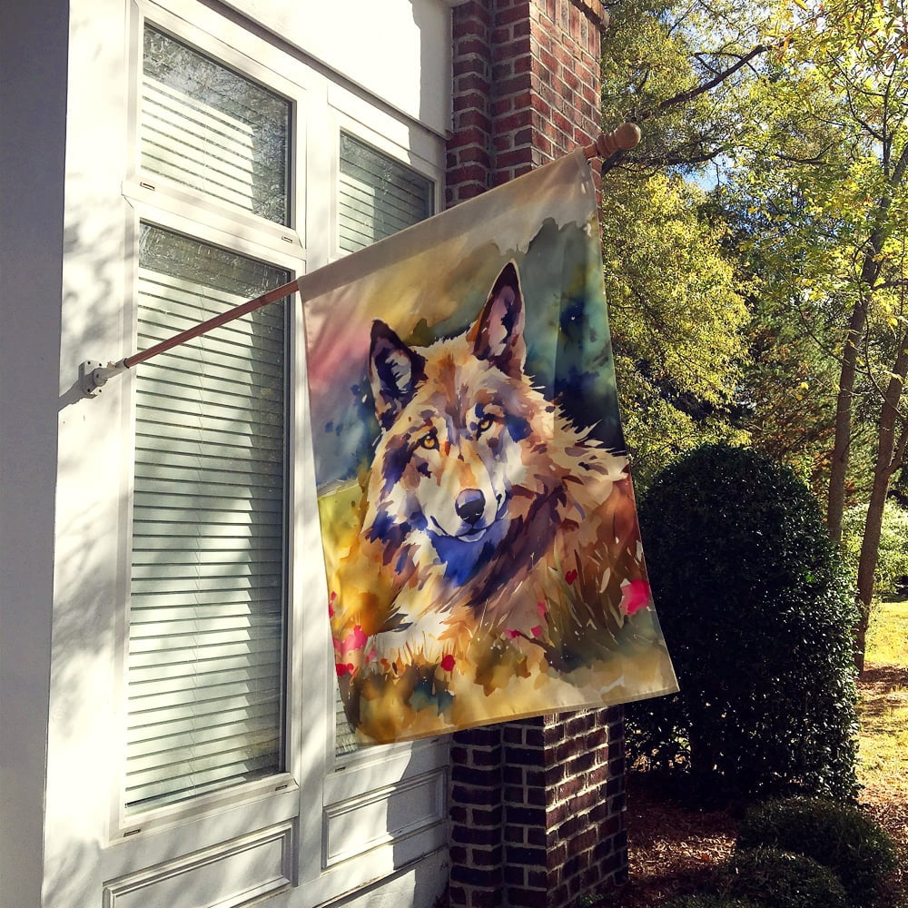Wolves Wolf  House Flag 28 in x 40 in