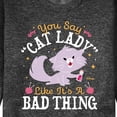 thumbnail image 3 of Disney Classics - Cats & Dogs - Cat Lady Like Its A Bad Thing - Men's Crew Neck Fleece Pullover, 3 of 5
