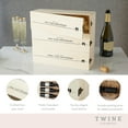 thumbnail image 2 of Twine Wedding and Anniversary Wooden Wine Box, Celebration Bottle Holder, 2 of 7